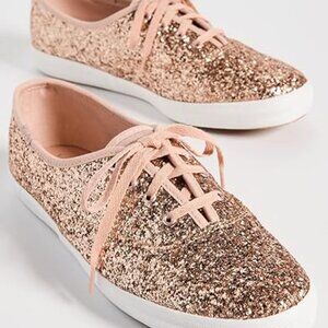 Keds Glitter Lace Up Rose Gold Size 9 - New!